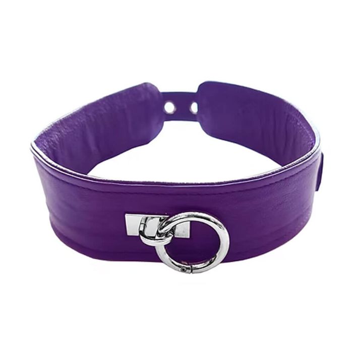 Harmony Purple Leather Collar