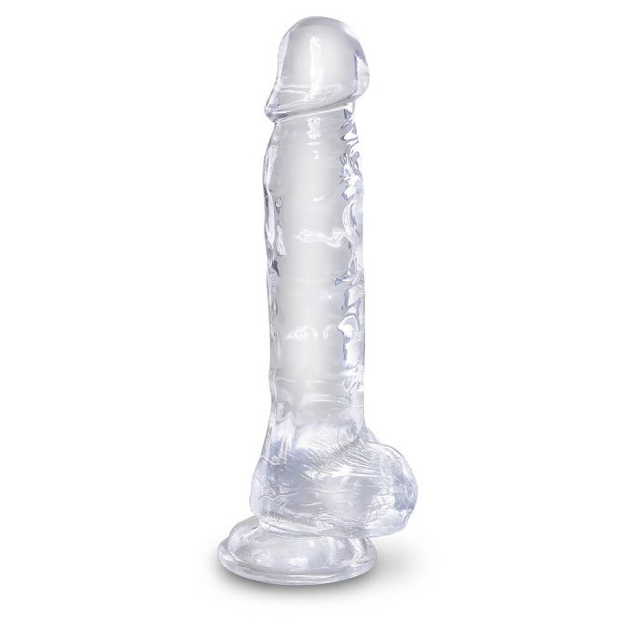 King Cock Clear 8 Inch Dildo With Balls