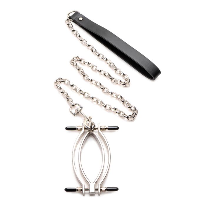 Pussy Tugger Adjustable Pussy Clamp with Leash by Master Series