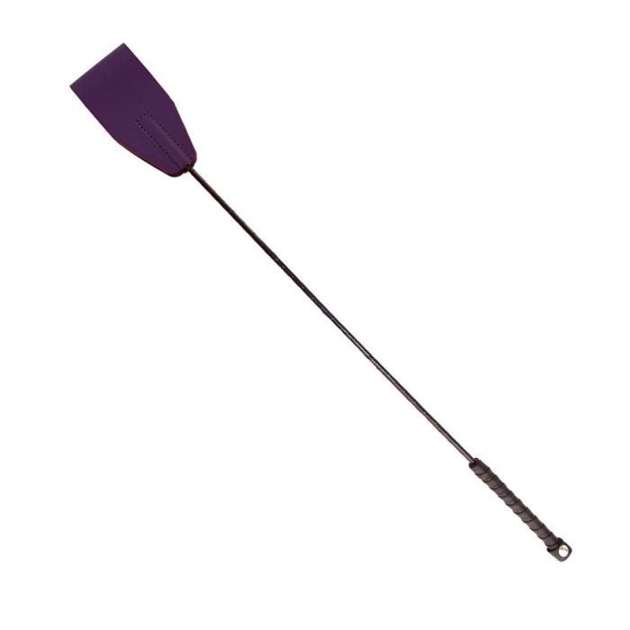 Harmony Purple Leather Riding Crop 