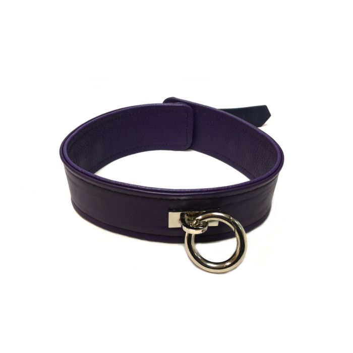 Harmony Purple Leather Collar