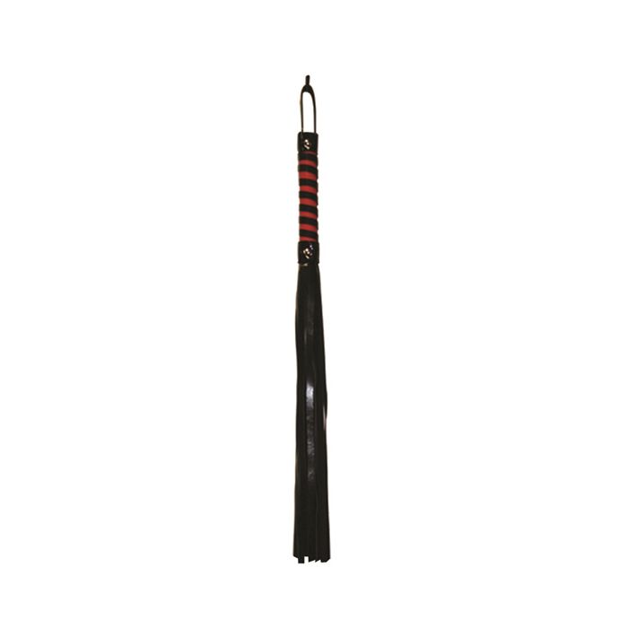 Sex & Mischief Red & Black Stripe Flogger