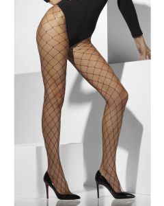 Fever Diamond Net Tights - Black