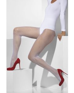 Fever White Fishnet Tights Left Side