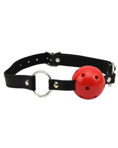 Bound To Please | Classic Red & Black Look Breathable Ball Gag 