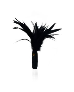 Coco de Mer Black Leather Feather Tickler