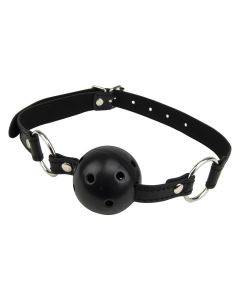 Black breathable ball gag with adjustable straps