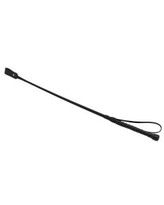 Bound Noir Nubuck Leather Riding Crop