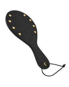 Bound Noir Nubuck Leather Paddle with Brass Stud Detail