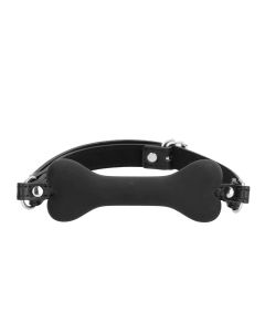 Ouch! Silicone Bone Gag with Adjustable Leather Straps