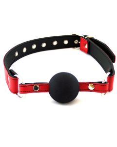 Harmony red leather ball gag | Front