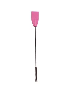 Harmony Pink Leather Riding Crop