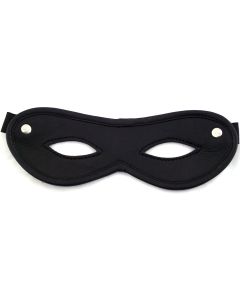 Harmony Black Leather Open Eye Mask 