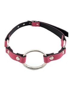 Harmony Pink Leather O-Ring Gag | Front 