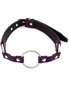 Harmony Purple Leather O-Ring Gag