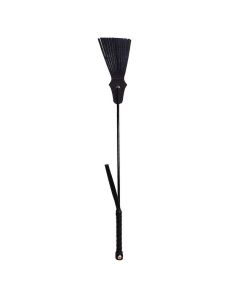 Rouge Leather Tasselled Riding Crop - Black