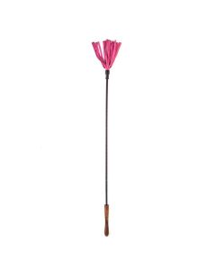 Rouge Wooden Handle Riding Crop - Pink