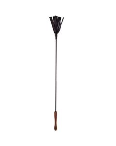 Rouge Wooden Handle Riding Crop - Black