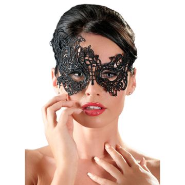 Cottelli Lace Mask with Tie Back and Embroidered Detail