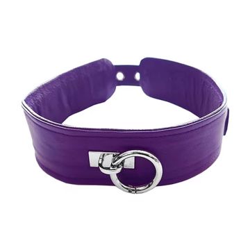 Harmony Purple Leather Collar