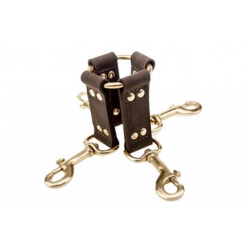 Bound Nubuck Leather 4-Way Hogtie Stood-Up