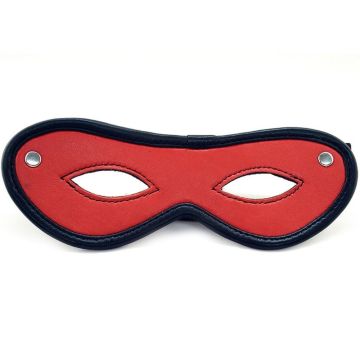 Harmony Red Leather Open Eye Mask 