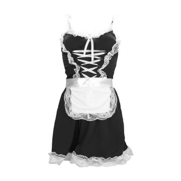 S-Line French Maid Dress 4-Piece Costume Set