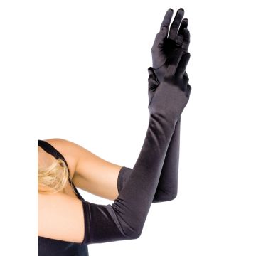 Leg Avenue | Extra Long Satin Gloves Black