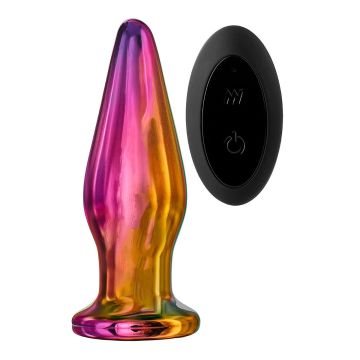 Glamour Glass Remote Vibe Tapered Butt Plug
