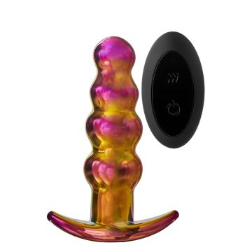 Glamour Glass Remote Vibe Beaded Butt Plug