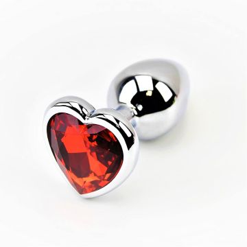 Precious Metals Heart Shaped Jewelled Plug