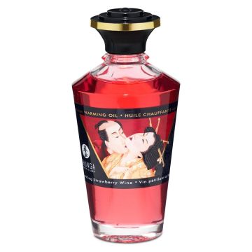 Shunga Intimate Kisses Strawberry Wine Massage Oil
