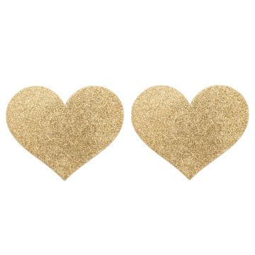 Bijoux Indiscrets Flash Heart Gold Nipple Covers