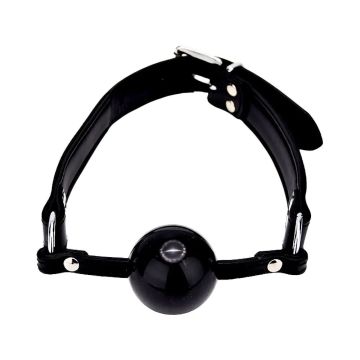 Bound Leather Solid Ball Gag