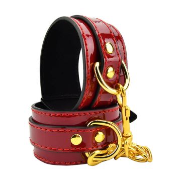 Bound to Please Red Ankle Cuffs