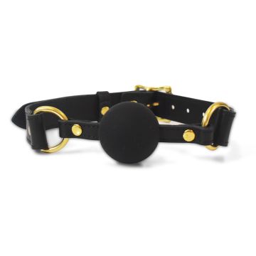 Coco de Mer Black Leather Ball Gag