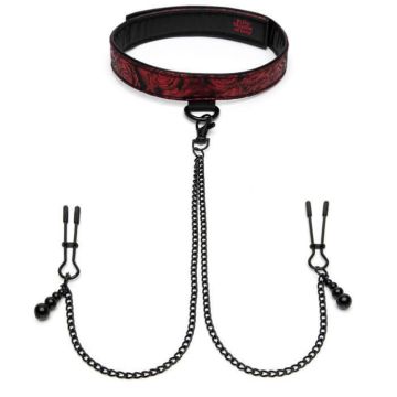 Fifty Shades of Grey Sweet Anticipation Collar and Nipple Clamps