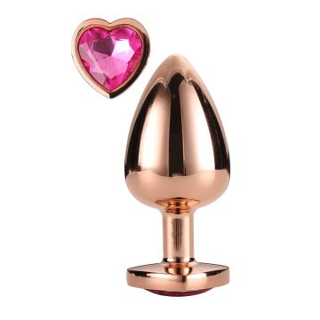 Gleaming Love Large Rose Gold Butt Plug
