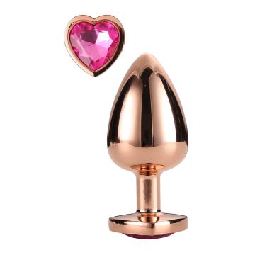 Gleaming Love Medium Rose Gold Butt Plug from Dream Toys