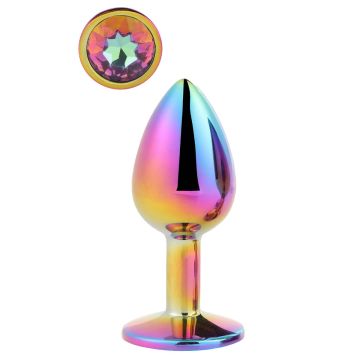 Gleaming Love Small Multi-Coloured Butt Plug from Dream Toys