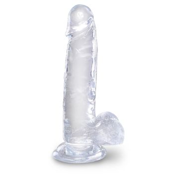 King Cock Clear 7 Inch Dildo With Balls