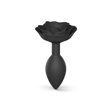 Love to Love Open Roses Anal Plug Large Black Onyx