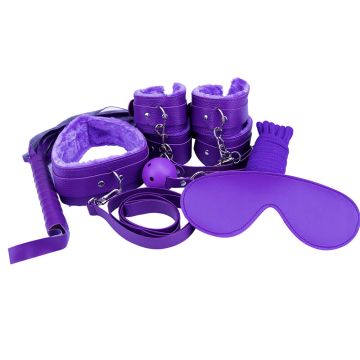 Loving Joy Beginners Bondage Kit Purple 8 Piece