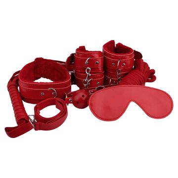 Loving Joy 8 Piece Beginners Bondage Kit Red