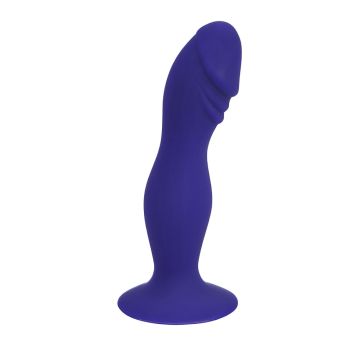 Loving Joy 6 Inch Silicone Dildo with Suction Cup Midnight Blue