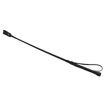 Bound Noir Nubuck Leather Riding Crop