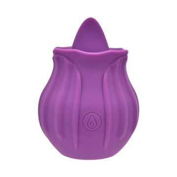 Loving Joy Rose Licking Clitoral Vibrator - Purple
