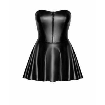 Noir Handmade Dreamer Wetlook Corset Mini Dress Front View