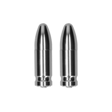 Ouch! Magnetic Nipple Clamps - Diamond Bullet - SIlver