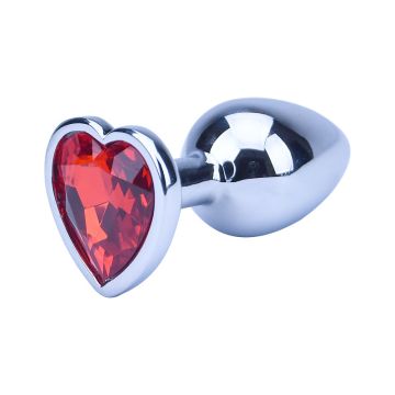 Precious Metals Heart Shaped Jewelled Plug